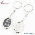 Oval Shape Digital Photo Keychain Custom